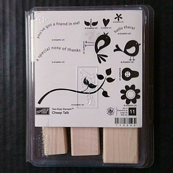 Stampin Up Cheep Talk 2 Step Set 11 Birds Flowers